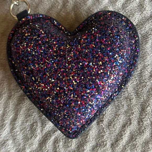 Kate Spade heart keychain sparkle - Picture 2 of 6